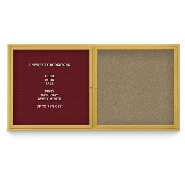 Corkboard, Deep Burgundy/Bronze, 72"x48"